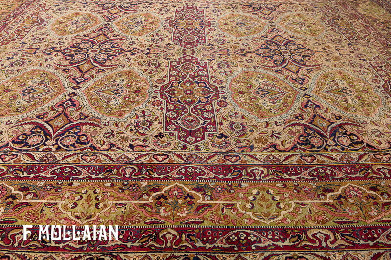 Antique Persian Kerman Ravar Carpet  n°:12786982